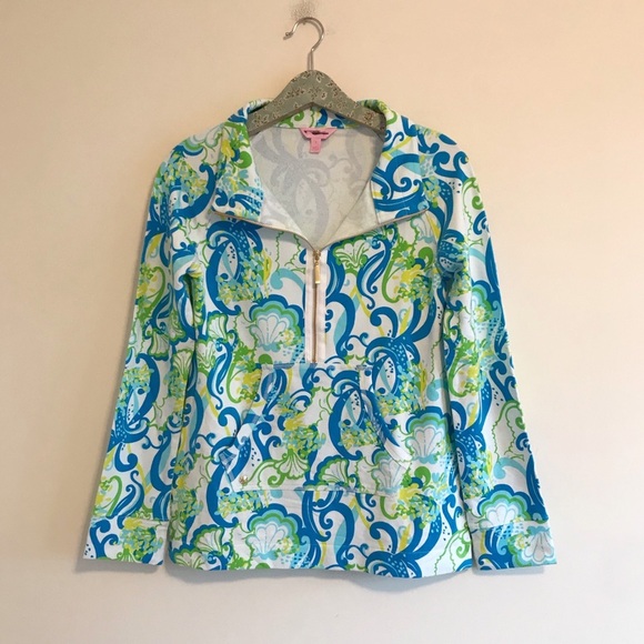 Lilly Pulitzer Skipper Popover Crystal Coast - Picture 1 of 6